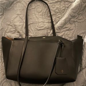 Tory Burch medium size leather black tote
